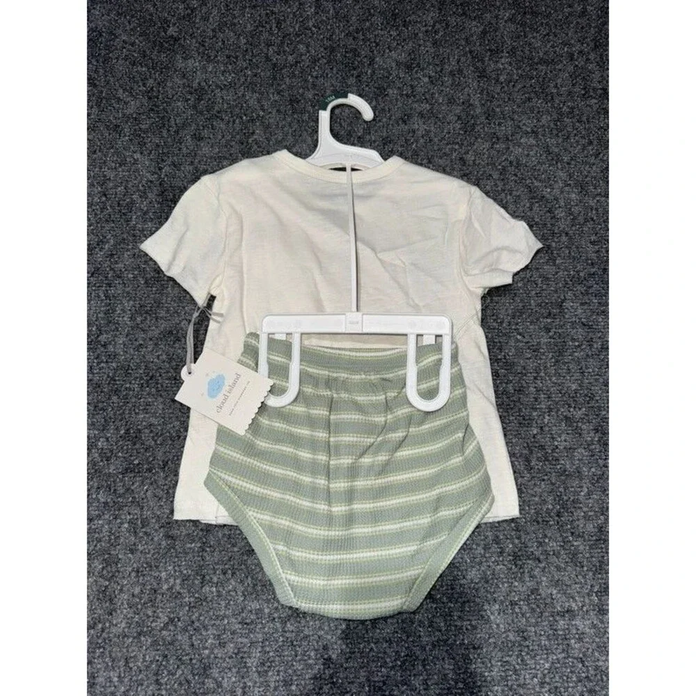 Cloud Island 2-Piece Baby Tee & Striped Bloomer Set 18M NWT